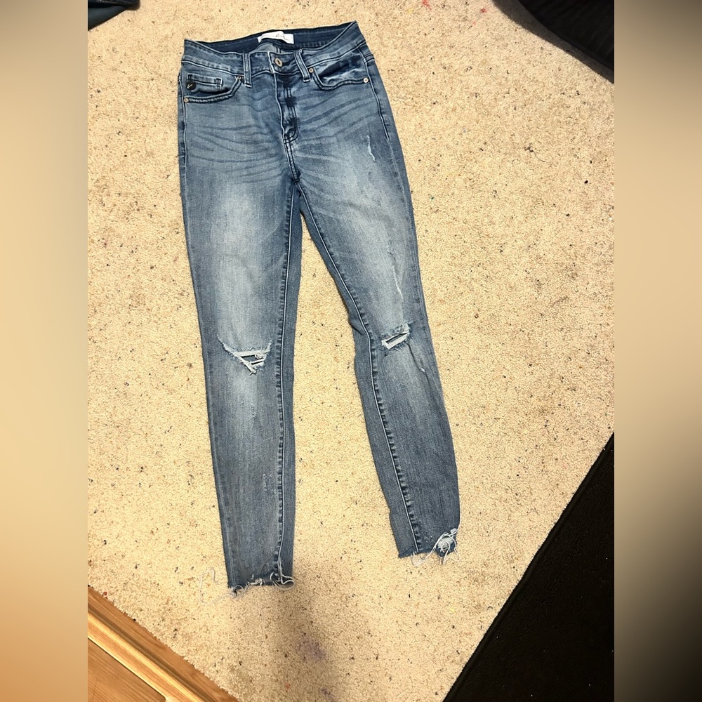 KanCan Medium Blue Ripped Skinny Jeans